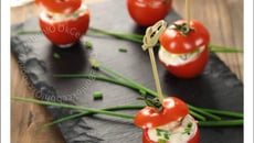 Tomates cerises à la Fourme d'Ambert et aux escargots