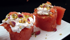 Les rouleaux de coing farcis au fromage frais