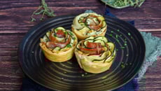 Roses feuilletées aux courgettes et jambon