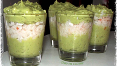 Verrines de crabe et crème d'avocat