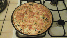 Quiche aux épinards et au saumon
