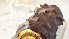 Bûche chocolat noir aux zestes d'orange