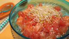 Tartare saumon et agrumes