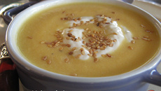 Velouté de courge au munster