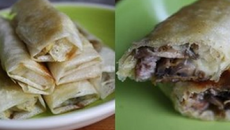 Cigares aux champignons, saucisse et Comté