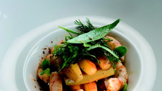 Chérie sautées aux langoustines