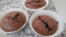 Muffin fondant chocolat cœur fruit