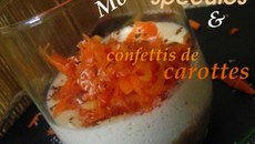 Mousse de coco, spéculos et confettis de carottes