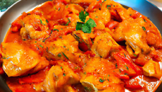 Fricassée de poulet au paprika