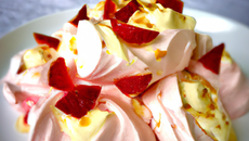 Melon meringué à la framboise