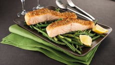 Saumon en crumble moutardé