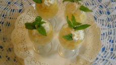 Verrines au granité d'ananas