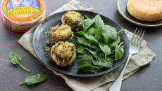 Champignons farcis au quinoa et au munster Ermitage