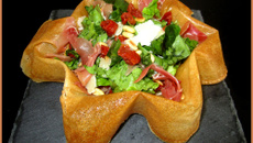 Salade italienne dans sa feuille de brick