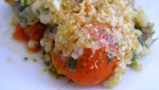 Crumble de poisson au quinoa gratiné