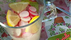 Verrine de crème légère aux radis