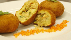 Chops de Roquefort aux crevettes