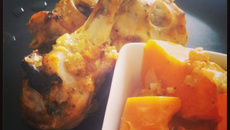 Poulet aux piments doux et patates douces