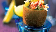 Kiwis farcis au tartare de mer