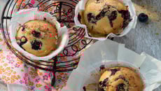 Muffins aux myrtilles et germes de blé