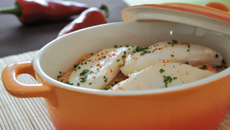 Navarin de morue aux patates douces et piment d'Espelette