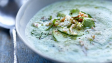 Velouté de Concombre de France à la menthe et à la coriandre