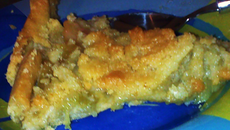 Tarte rhubarbe amandine en crumble fondante et croustillante