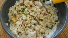 Salade de boulgour au fromage blanc, noisettes et cumin