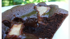 Moelleux chocolat aux zestes d'oranges et dès de poires