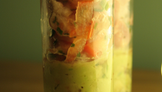 Verrines de tartare de thon et sa mousse d'avocat