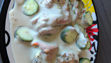 Lapin au concombre et à la crème