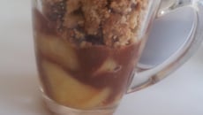 Crumble choco et pommes caramelisé à la cannelle