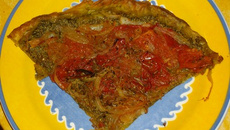 Tarte pesto tomates/oignons
