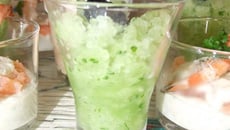 Granité de concombre à l'aneth et citron vert