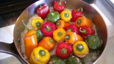 Mini poivrons farcis et riz pilaf