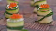 Makis de courgettes Philadelphia saumon fumé