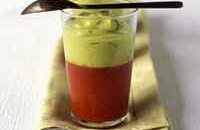 Gaspacho de légumes épicés au guacamole
