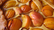 Tarte  pommes au fond d'abricots