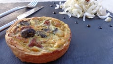 Quiche Escargots de Bourgogne flambés au whisky et aux pholiotes