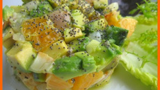 Tartare fraîcheur litchi, avocat et clémentines