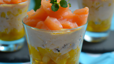 Verrines de pomme de terre au saumon