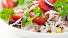 Salade de riz au fromage de brebis Etorki