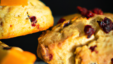 Scones aux cranberries et à l'orange