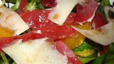 Salade délicate de magrets à l'orange