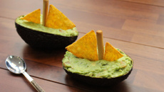 Voilier avocat au guacamole