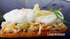 Tartines/Verrines  concombre, surimi, chèvre