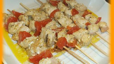 Brochettes de dindes marinées aux épices