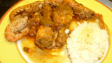 Poulet aux langoustines