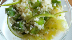 Semoule aux asperges vertes et citron vert