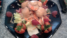 Saint jacques à la framboise